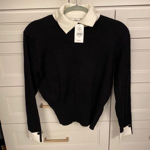 Molly bracken Lili Sidonio size M black collared sweater